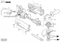 Bosch 0 603 402 801 Pws 7-115 Angle Grinder 230 V / Eu Spare Parts